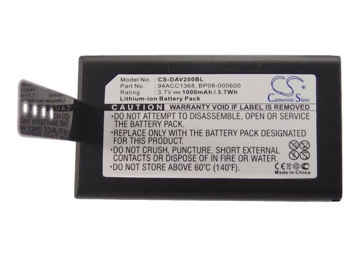 Ersatzakku - CS-DAV200BL - Datalogic 11300794 / CVR2 - 3,7 Volt 1000mAh Li-Ion