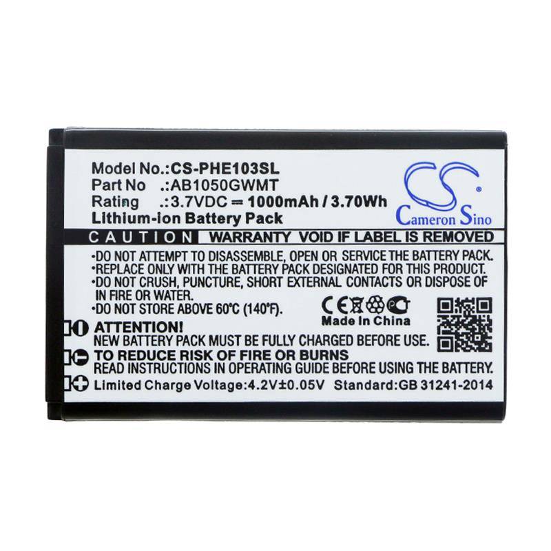 Ersatzakku - CS-PHE103SL - Philips AB1050GWMT / E103 - 3,7 Volt 1000mAh Li-Ion