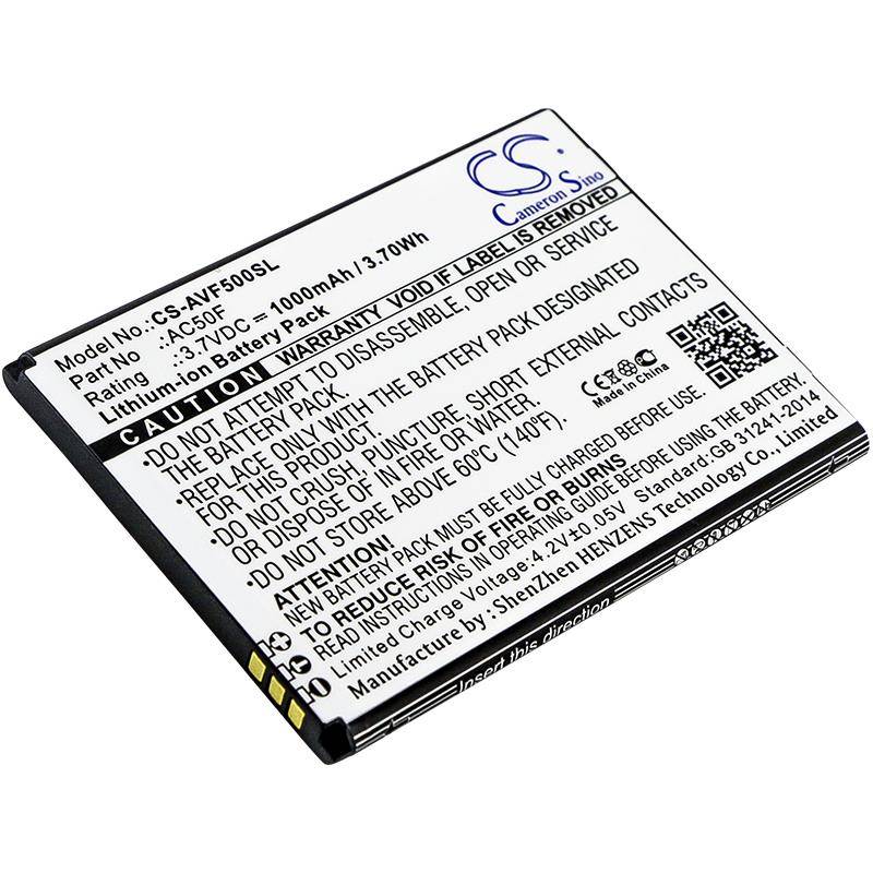Ersatzakku - CS-AVF500SL - Archos 50F Neon / AC50F - 3,7 Volt 1000mAh Li-Ion