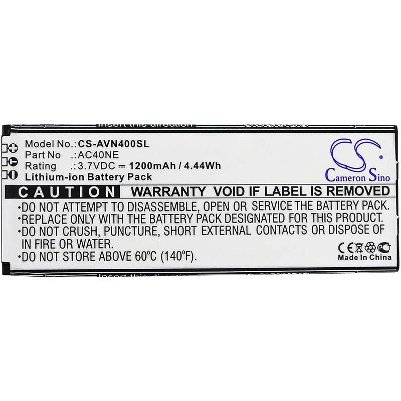 Ersatzakku - CS-AVN400SL - Archos 40 Neon / AC40NE - 3,7 Volt 1200mAh Li-Ion