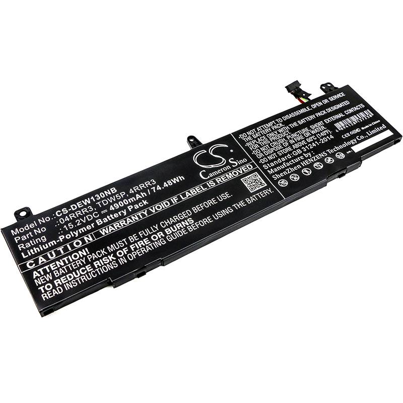 Ersatzakku - CS-DEW130NB - Dell Alienware 13 R3 / 04RRR3 - 15,2 Volt 4900mAh Li-Polymer