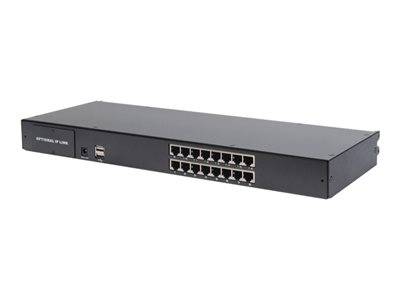 DIGITUS modularer KVM-Switch 16-Port Cat 5 Signalsteuerung KVM KVM Switches