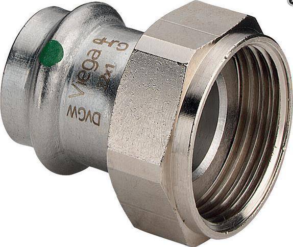 Viega Anschl.-Verschr. Sanpress Inox ES m SC-Cont. flachd. 28mmx11/4 IG