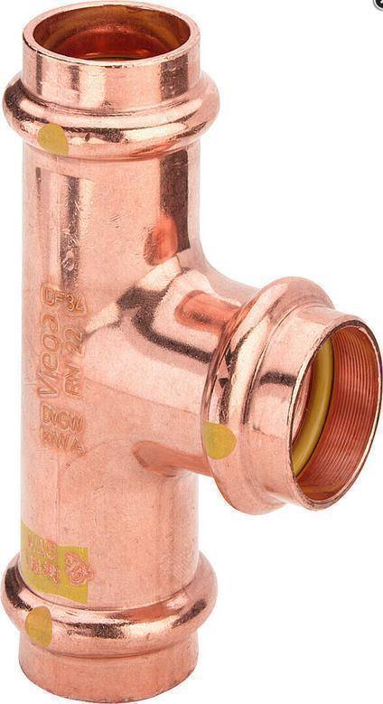Viega T-Stück Profipress G Kupfer mit SC-Contur 12x15x12mm