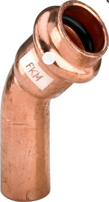 Viega Bogen Profipress S Kupfer 45Grad I/A mit SC-Contur 12mm