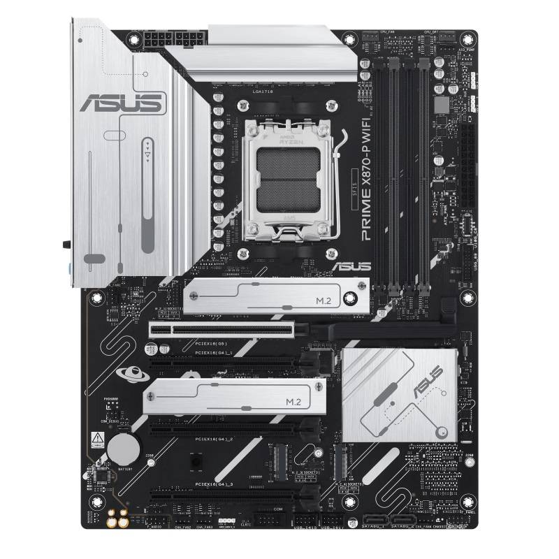 ASUS PRIME X870-P WIFI - Motherboard - ATX - Socket AM5 - AMD X870 Chipsatz - USB4, USB 3.2 Gen 2, USB-C 3.2 Gen2, USB 3.2 Gen 1 - Wi-Fi
