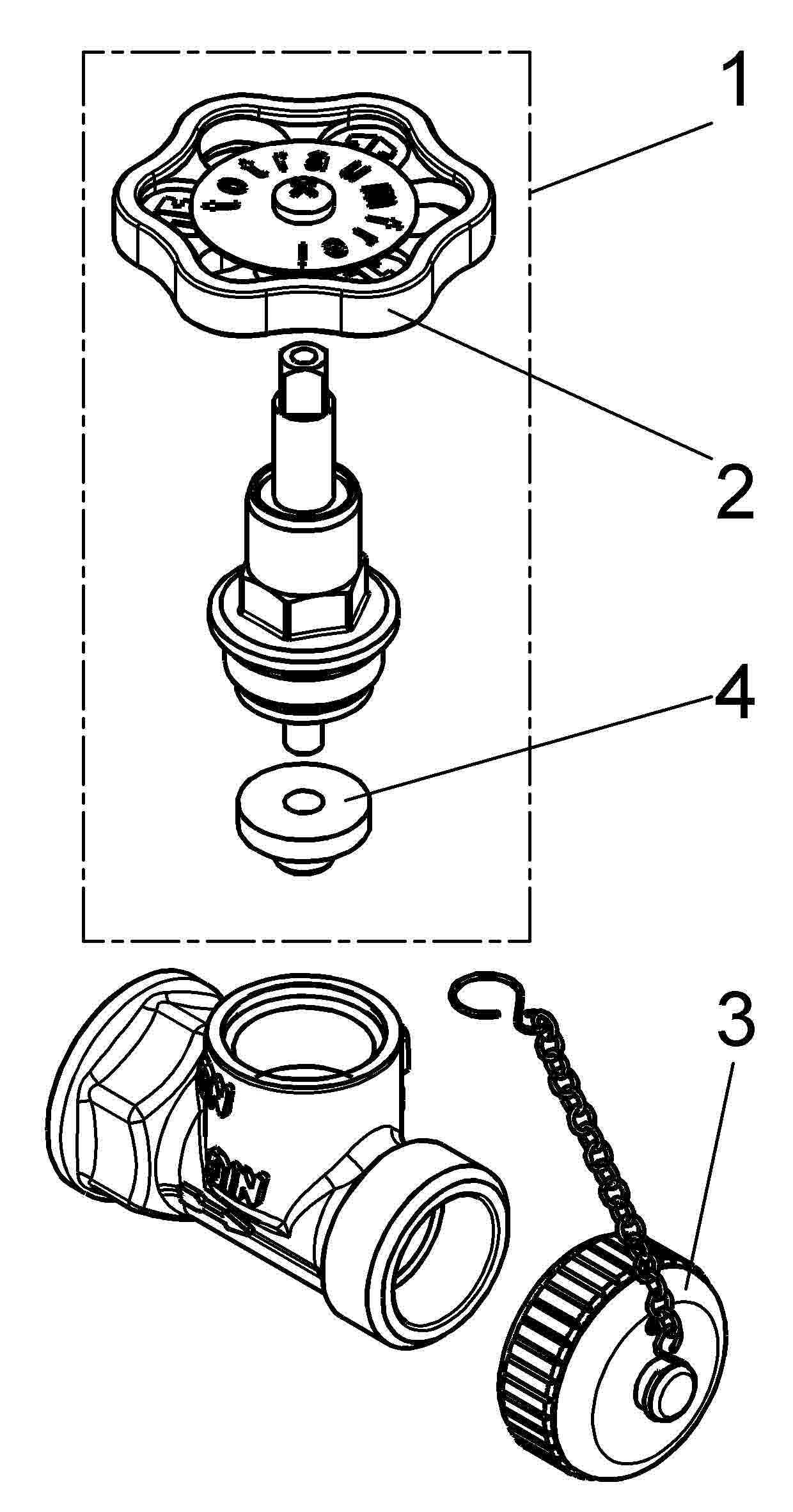 JS KESSELENTLEERVENTIL, DN20 EINGANG IG 3/4",AUSGANG K.U.K. 1"