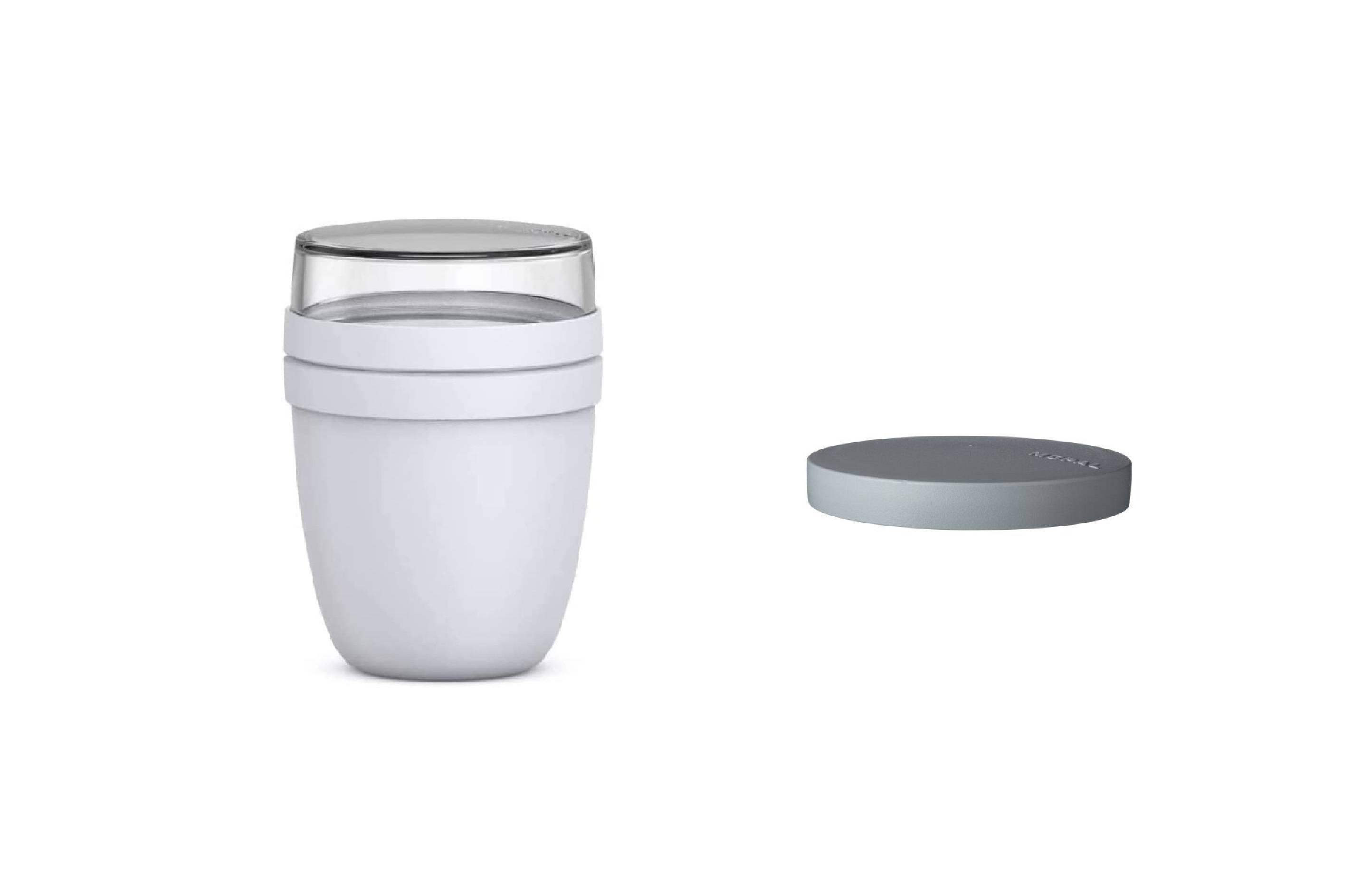 Mepal | Lunchpot Switch Ellipse | mach aus deinem Lunchpot einen Snackpot | praktischer Müslibecher | geeignet für Tiefkühler, Mikrowelle & Spülma