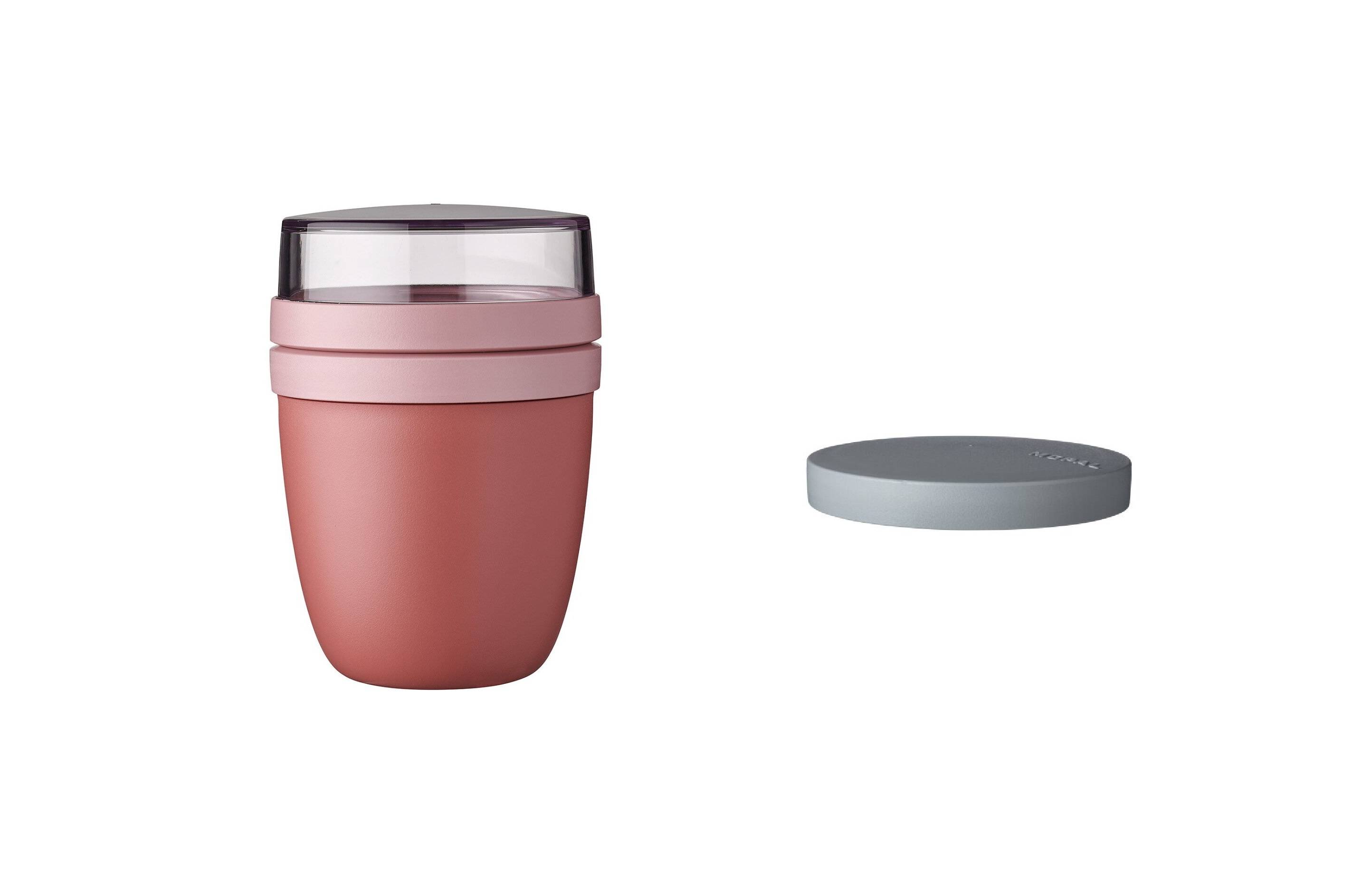 Mepal | Lunchpot Switch Ellipse | wandelbarer Snackpot | idealer Müslibecher | tiefkühl-, mikrowellen- & spülmaschinengeeignet | Vivid Mauve