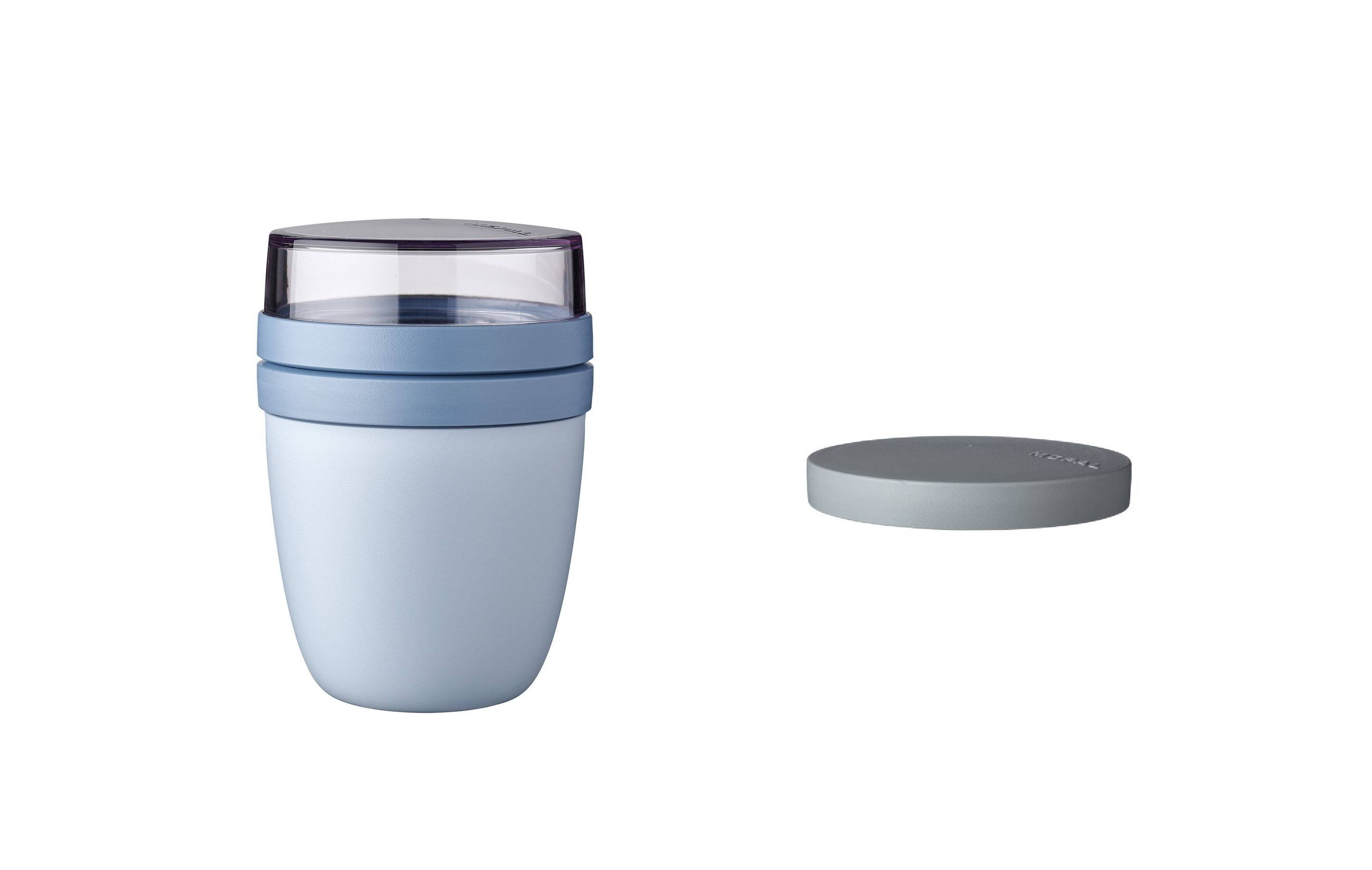 Mepal | Lunchpot Switch Ellipse | mach aus deinem Lunchpot einen Snackpot | praktischer Müslibecher | geeignet für Tiefkühler, Mikrowelle & Spülma