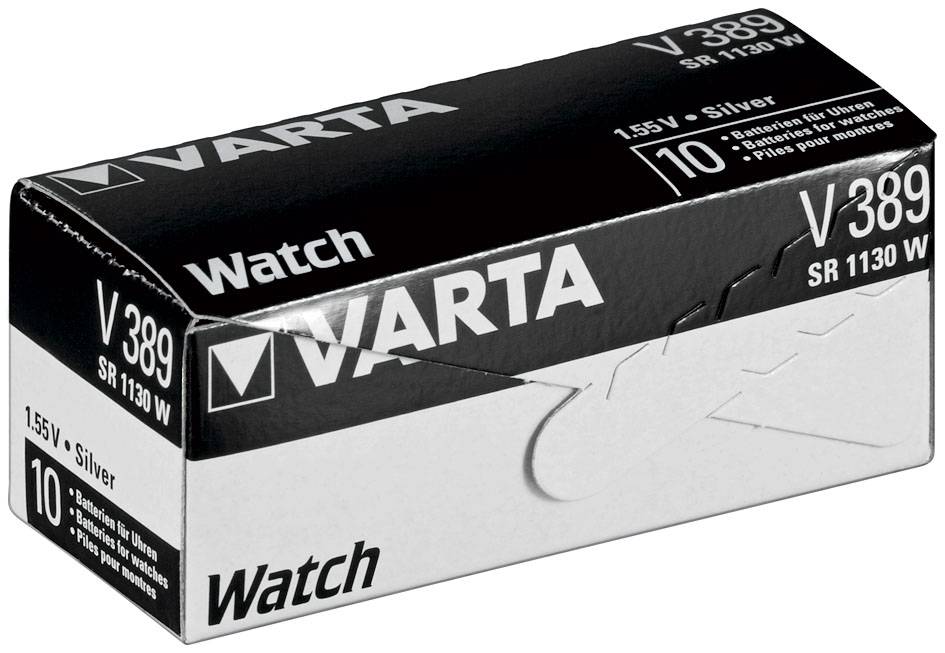 Set - Varta - V389 / SR54 - 1,55 Volt 81mAh Silberoxid-Zink - Knopfzelle, Uhrenbatterie - 10 Stück