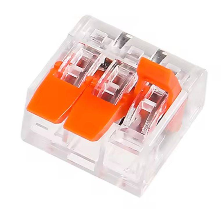 Connector HR221-413 - 3er Steckverbinder Drahtblockklemme Klemme Klemmenkabel wiederverwendbar - 1 Stück