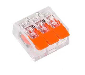 Connector HR221-413 - 3er Steckverbinder Drahtblockklemme Klemme Klemmenkabel wiederverwendbar - 1 Stück