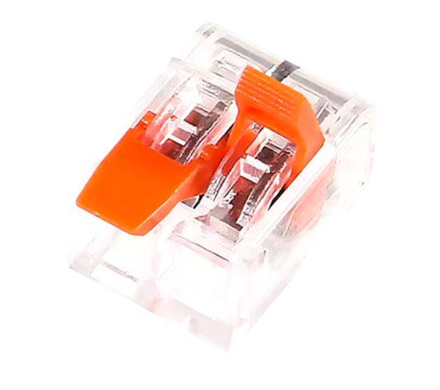 Connector HR221-412 - 2er Steckverbinder Drahtblockklemme Klemme Klemmenkabel wiederverwendbar - 1 Stück