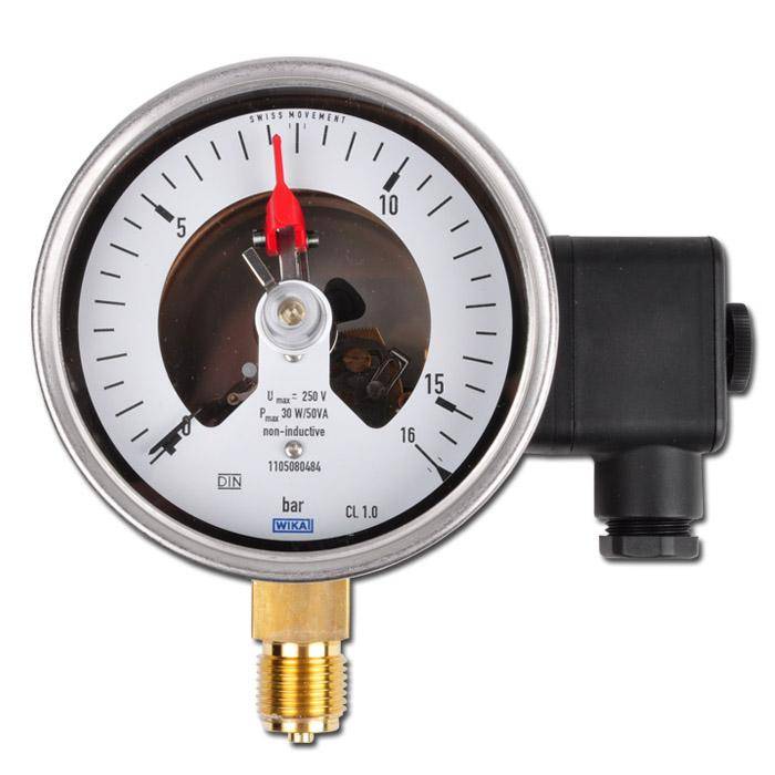 Kontaktmanometer - Ø 160 - Vakuum - Skalenteilung 0,02 - Anzeigebereich -1 bis 0 bar