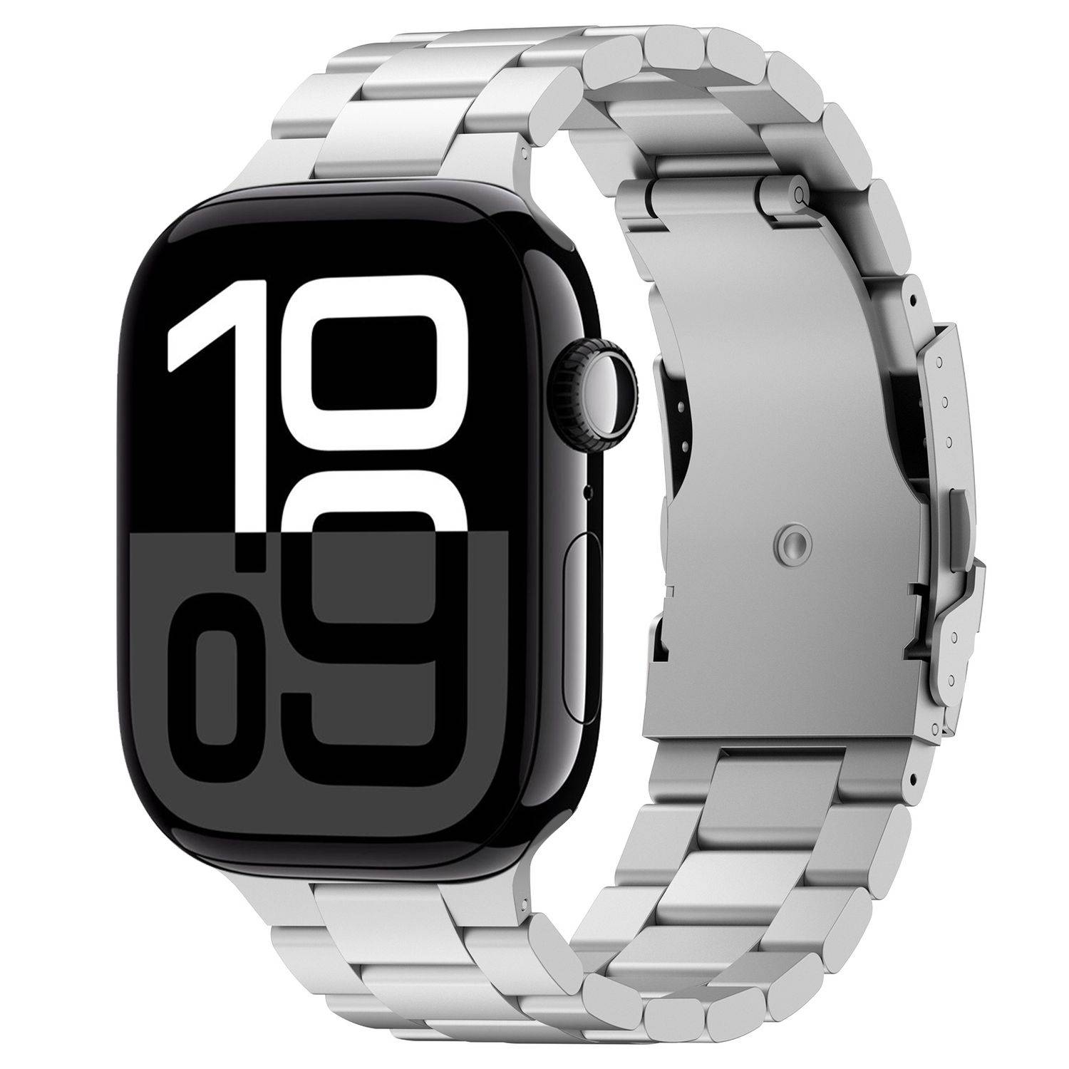 Für Apple Watch Series 10 46mm / 9 8 7 45 / 6 SE 5 4 44mm Band Silber