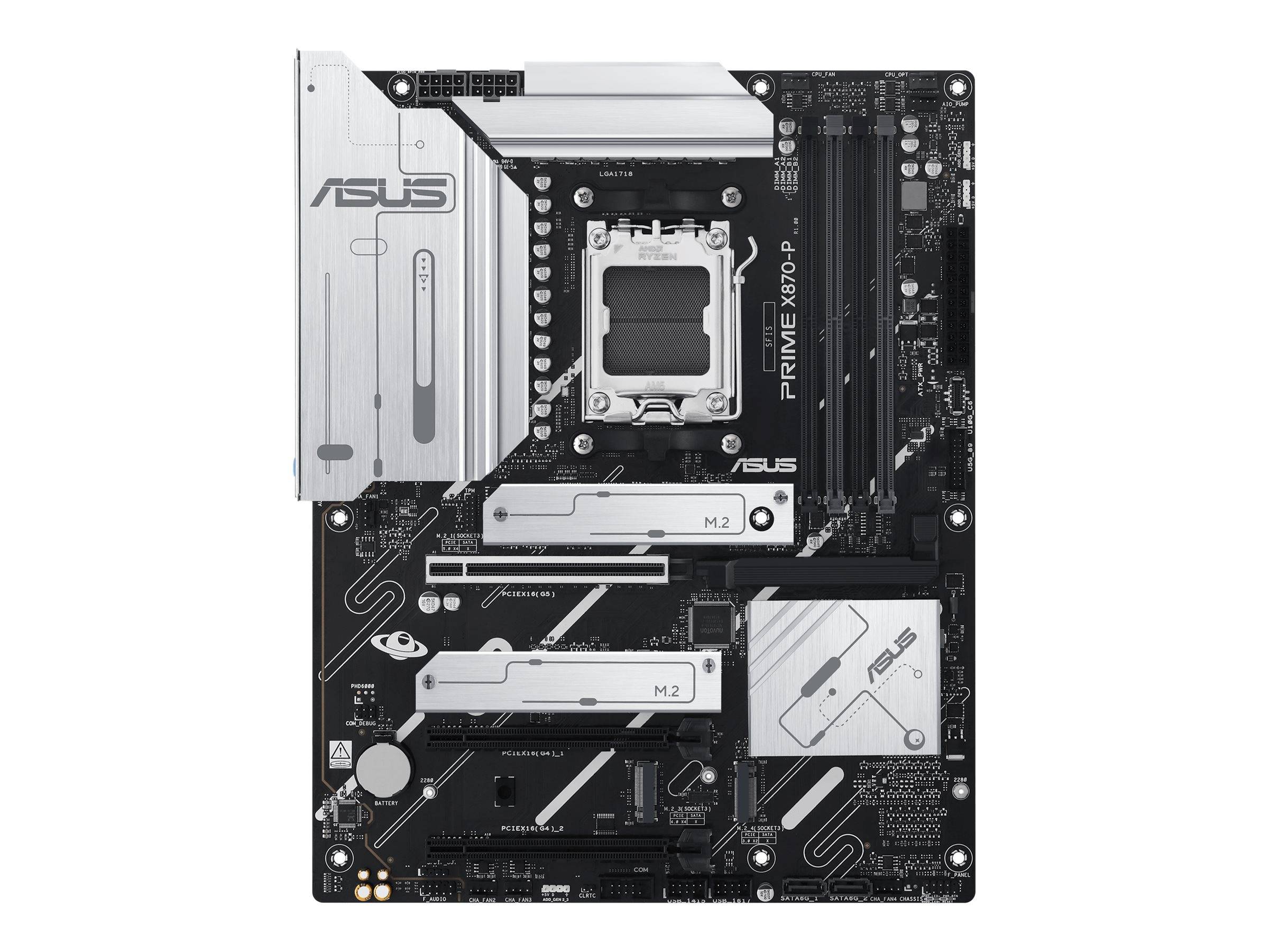 ASUS PRIME X870-P - Motherboard - ATX - Socket AM5 - AMD X870 Chipsatz - USB4, USB 3.2 Gen 2, USB-C 3.2 Gen2, USB 3.2 Gen 1 - 2.5 Gigabit LAN