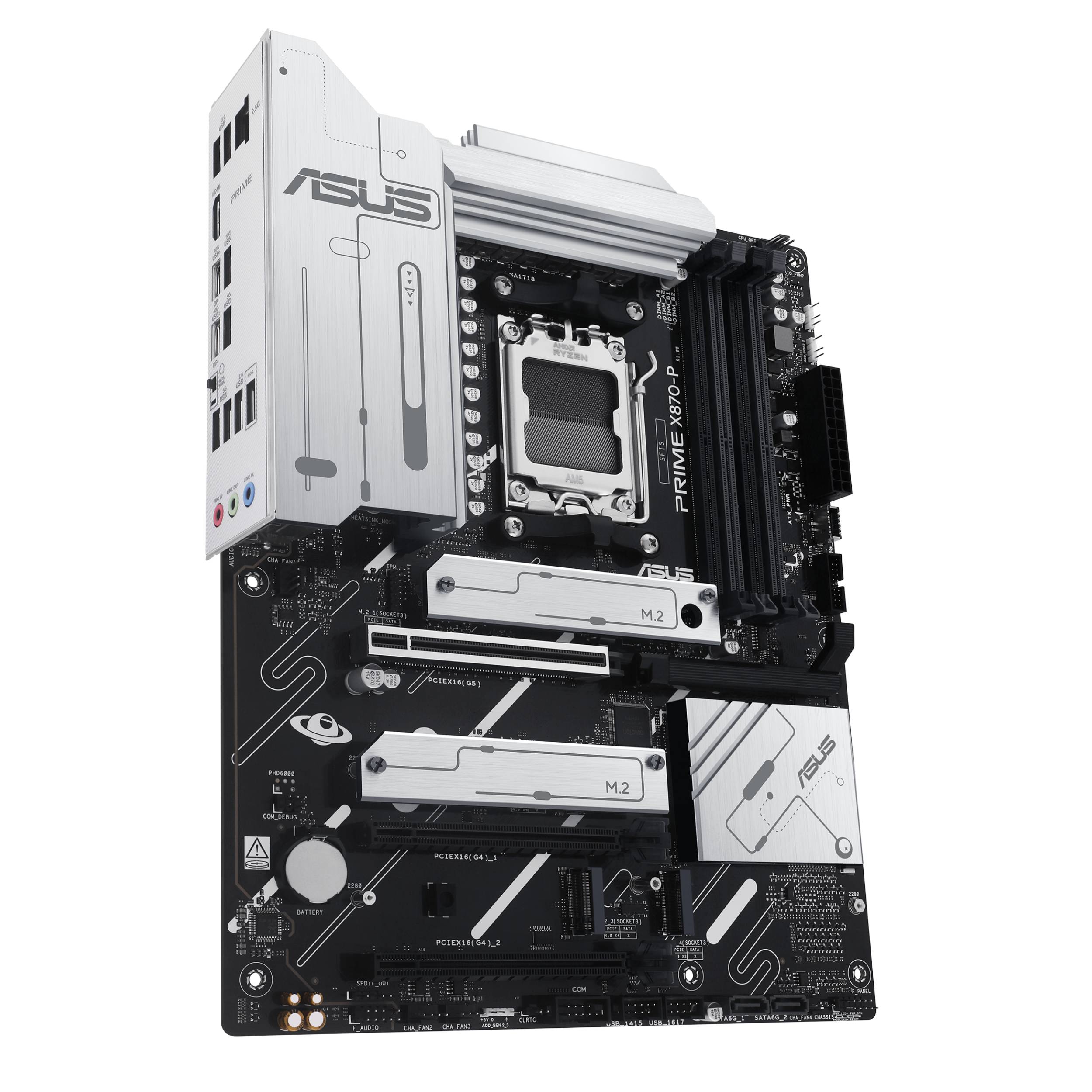 ASUS PRIME X870-P - Motherboard - ATX - Socket AM5 - AMD X870 Chipsatz - USB4, USB 3.2 Gen 2, USB-C 3.2 Gen2, USB 3.2 Gen 1 - 2.5 Gigabit LAN