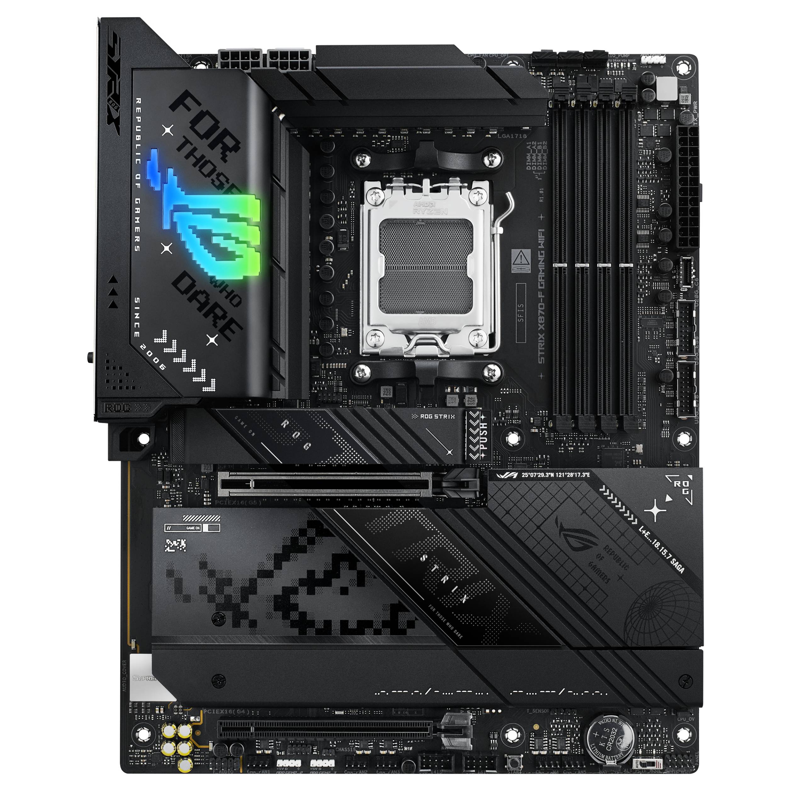 ASUS ROG STRIX X870-F GAMING WIFI - Motherboard - ATX - Socket AM5 - AMD X870 Chipsatz - USB4, USB 3.2 Gen 2, USB-C 3.2 Gen2, USB 3.2 Gen 1, USB-C