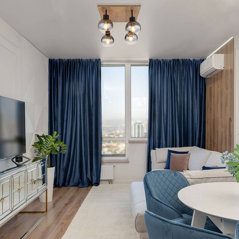 Deckenlampe Esstisch Retro Deckenleuchte rustikal Landhaus Deckenlampe Wohnzimmer Holz, MDF Glas rauch Metall, 4 Flammig E27, LxBxH 40x40x33,5cm