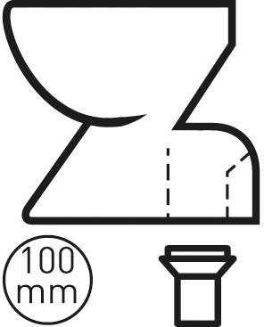 Klosett-Ablauf-Verbinder STEDO 190008 f.Kunststoff-Rohr, leicht, weiss