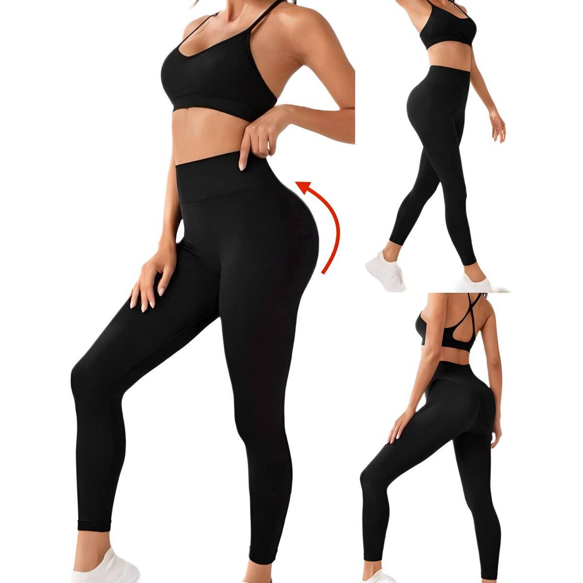 Sport Leggings für Damen – Maximale Leistung und stilvolles Design S/M Schwarz