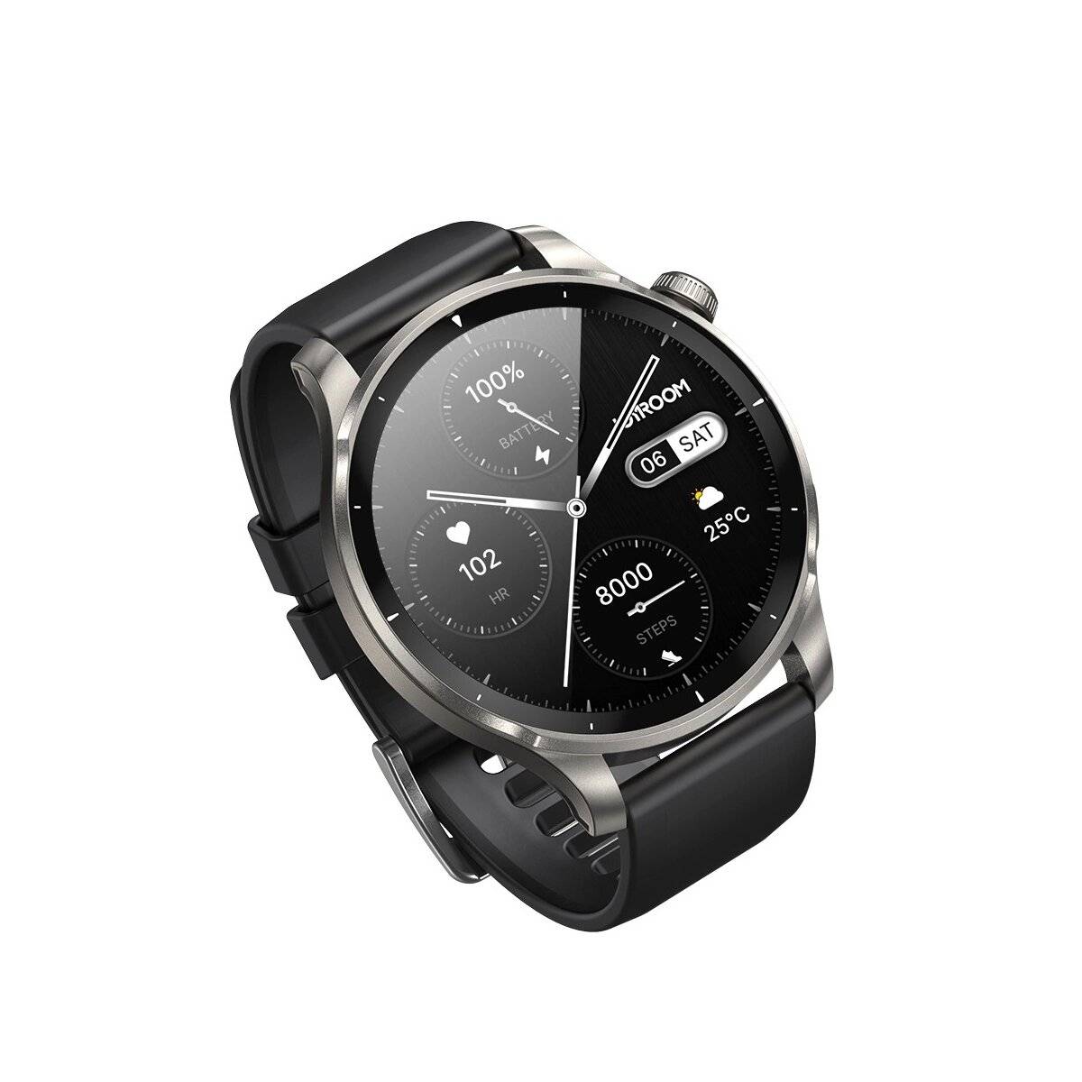 Smartwatch mit Anrufannahmeoption – Grau 128 MB Venture Series Wasserbeständige Watch