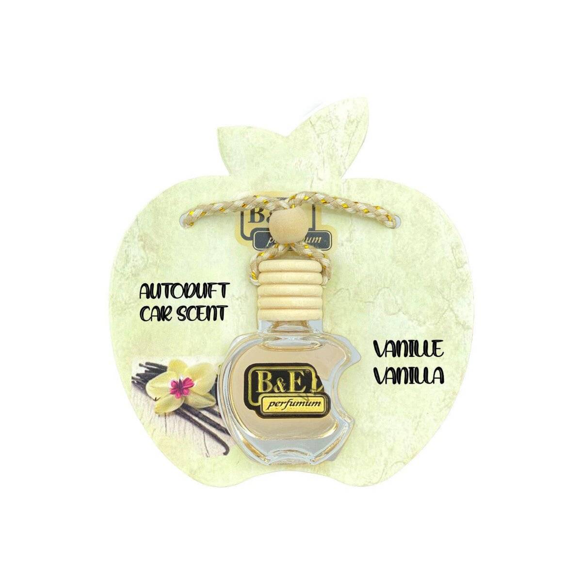 B&E Erfrischender Autoduft Lufterfrischer Fahrzeugduft – wohlfühlender Duftspender fürs Auto Vanille