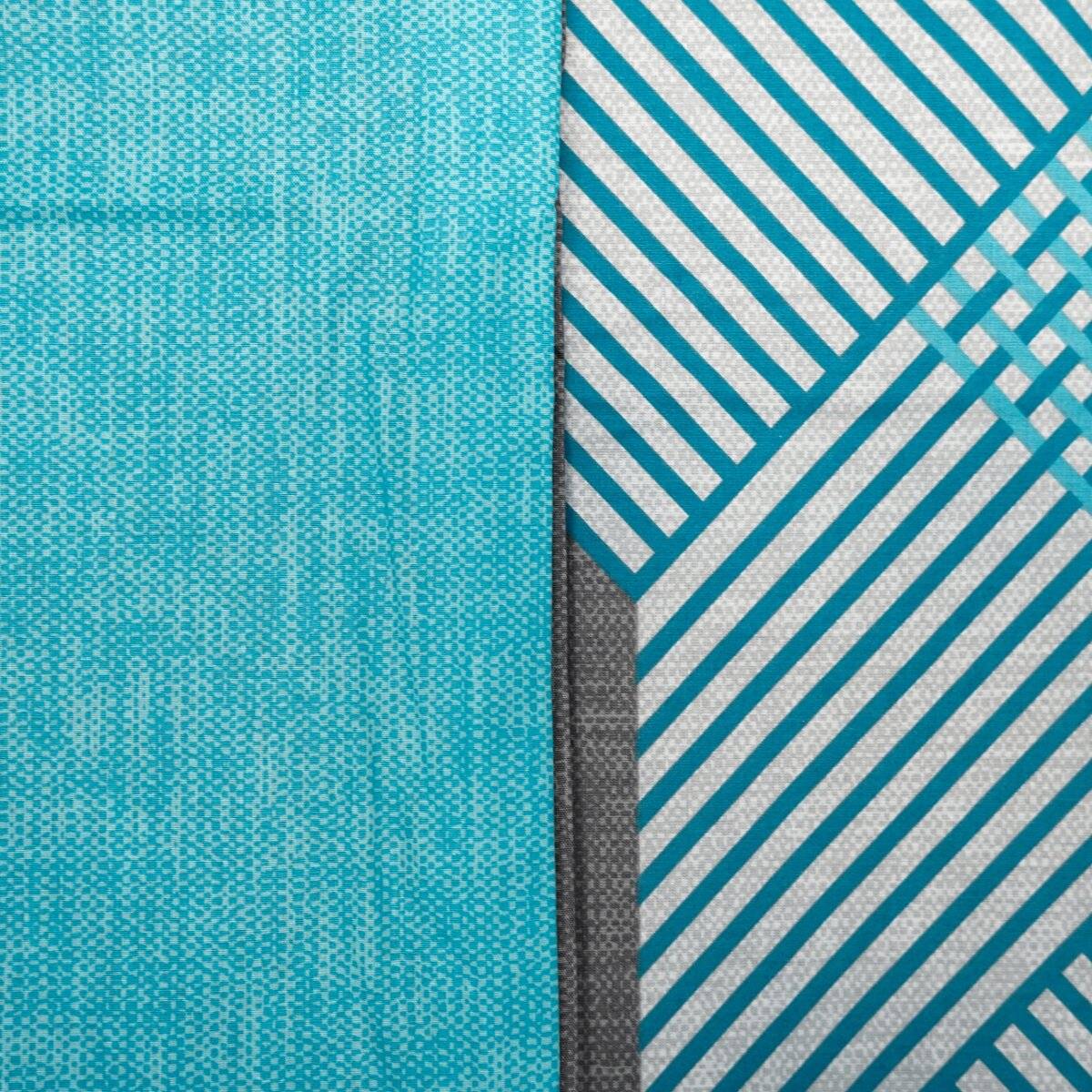 Bettwäsche aus 100% Baumwolle mit Fischgrätenmuster Decken- und Kissenbezug 135x200 cm