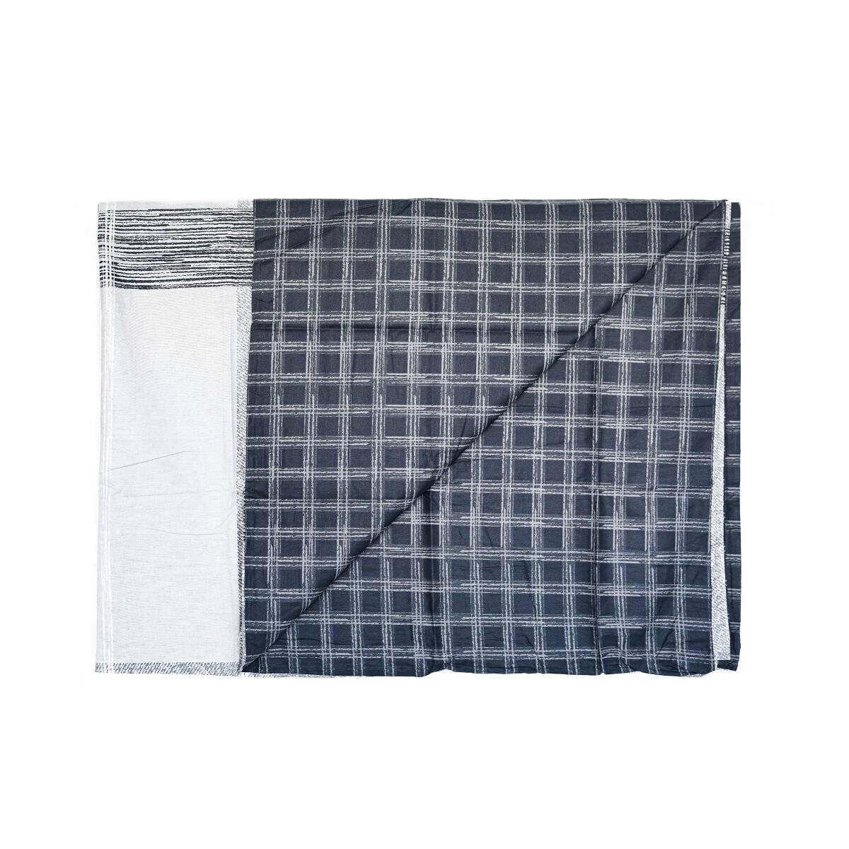 Wendebettwäsche aus 100% Baumwolle karierte Bettwäsche mit Decken- und Kissenbezug 135x200 cm