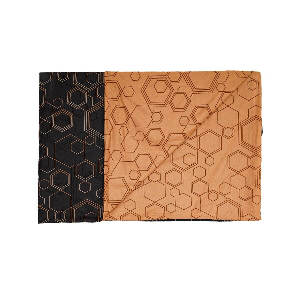 Bettwäsche aus 100% Baumwolle mit Kissen- und Deckenbezug in Hexagon Design 135x200 cm