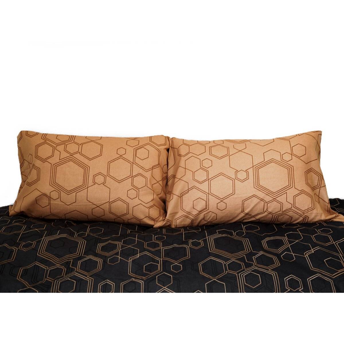 Bettwäsche aus 100% Baumwolle mit Kissen- und Deckenbezug in Hexagon Design 200x220 cm