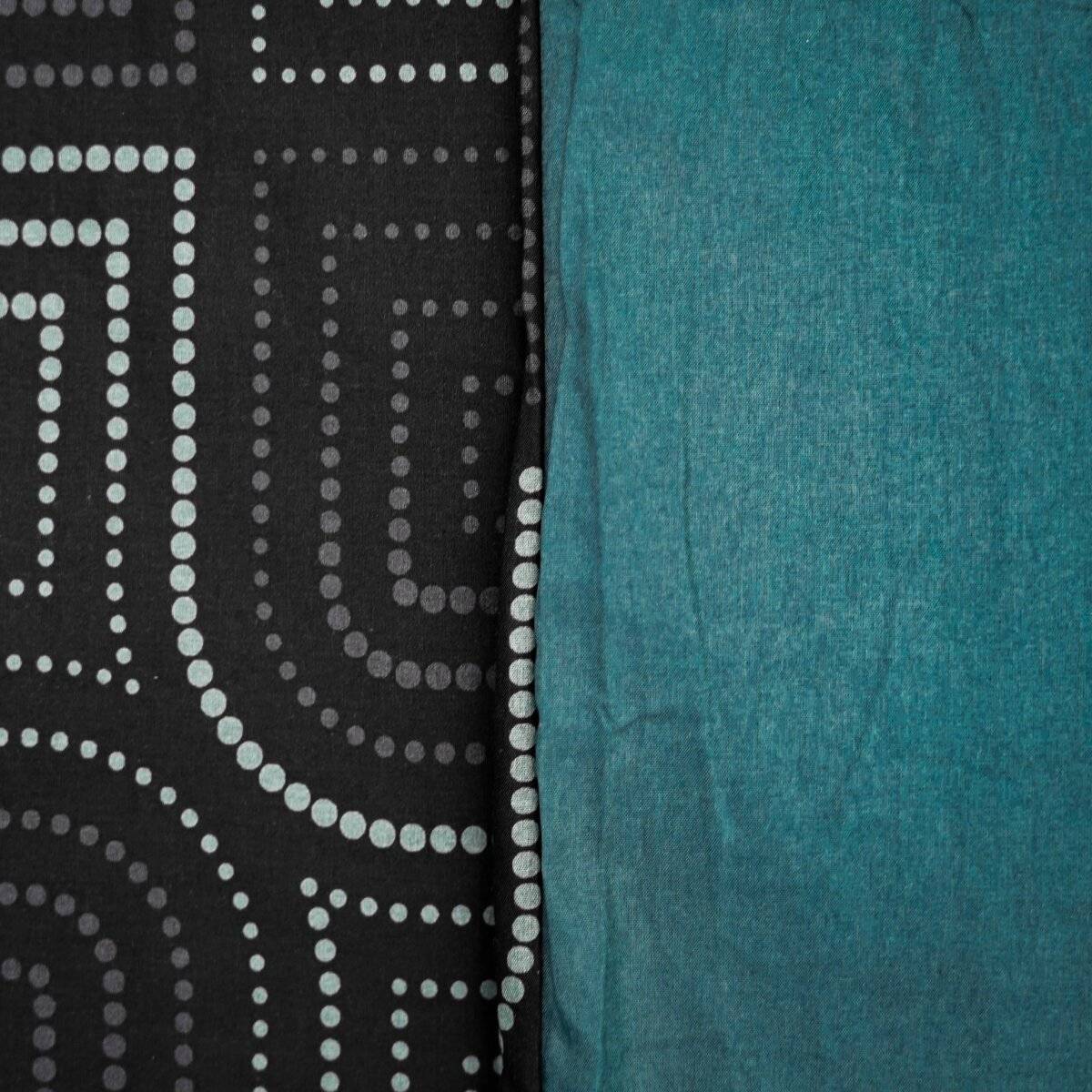 Wendebettwäsche aus Baumwolle mit gepunktetem Muster, Decken- und Kissenbezug 240x220 cm