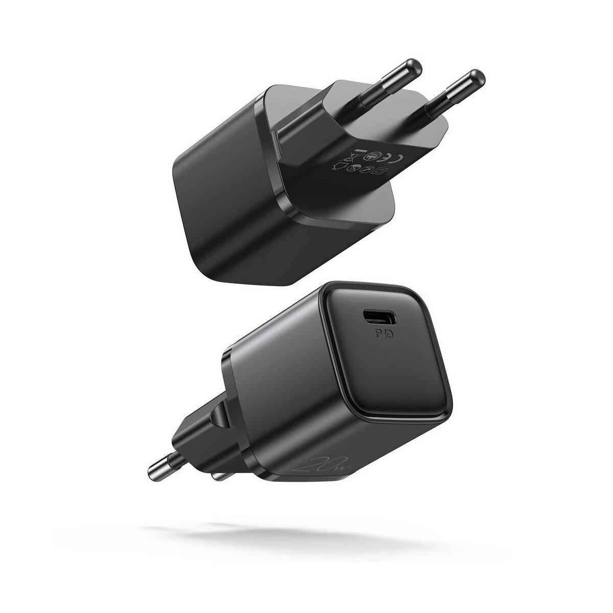 Schnellladegerät Joyroom - USB Typ C Ladegerät 20W Power Delivery Quick Charge 3.0 AFC schwarz