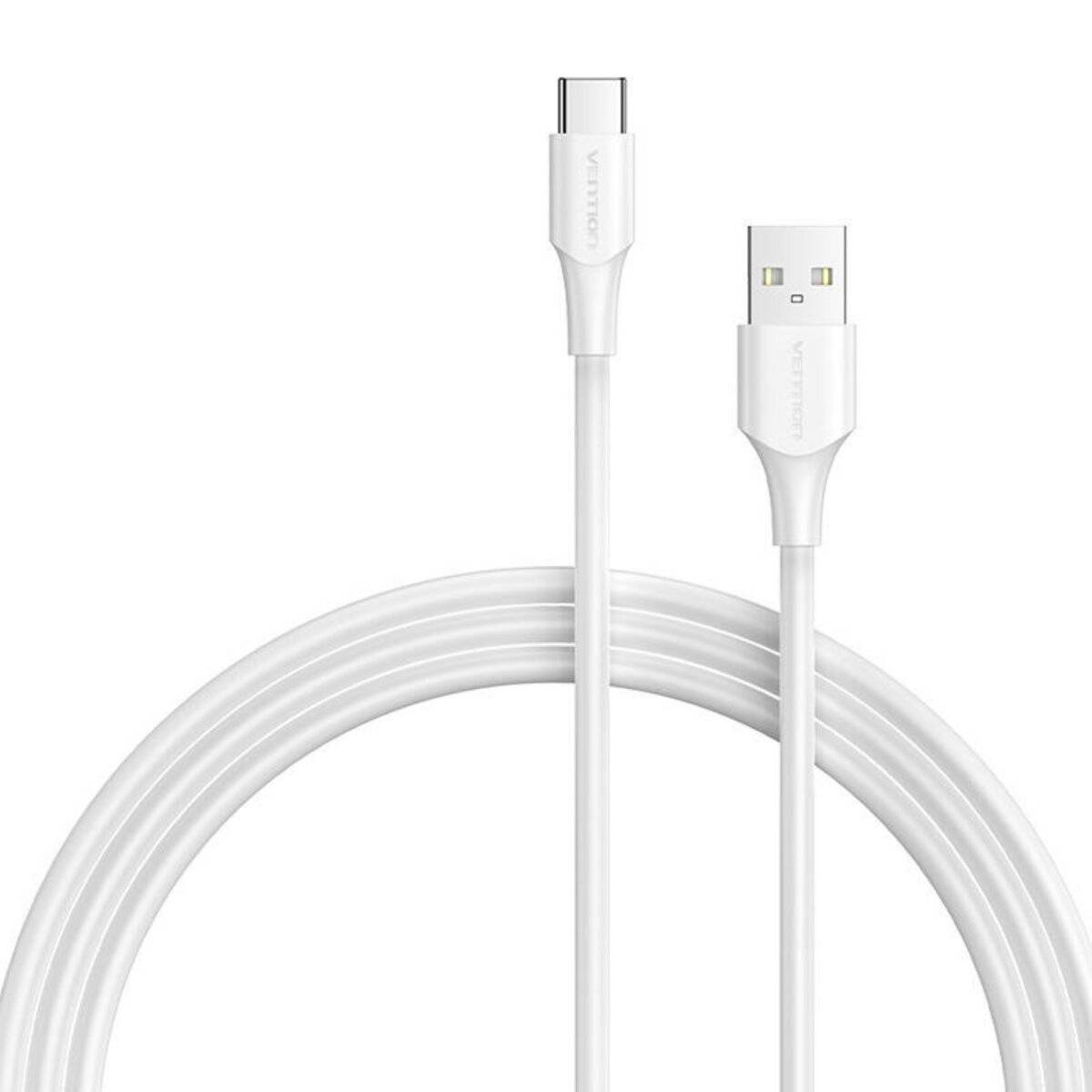 Kabel USB-A (USB 2.0) auf USB-C Ladekabel in Weiß Datenkabel 480 Mbit/s 1m