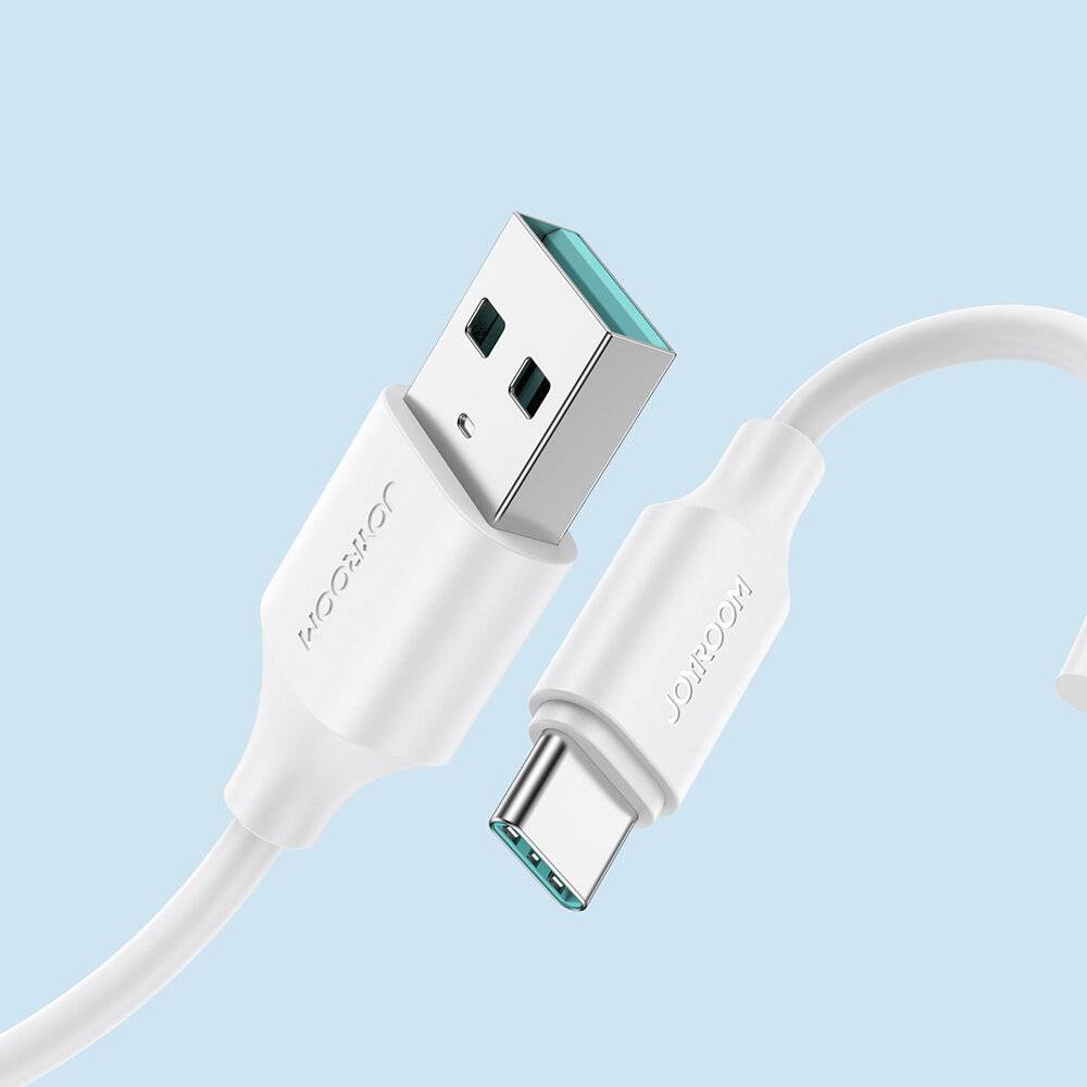 Joyroom USB-A auf USB-C Kabel, 3A, 480 Mbit/s, PVC, 1 m, Weiß