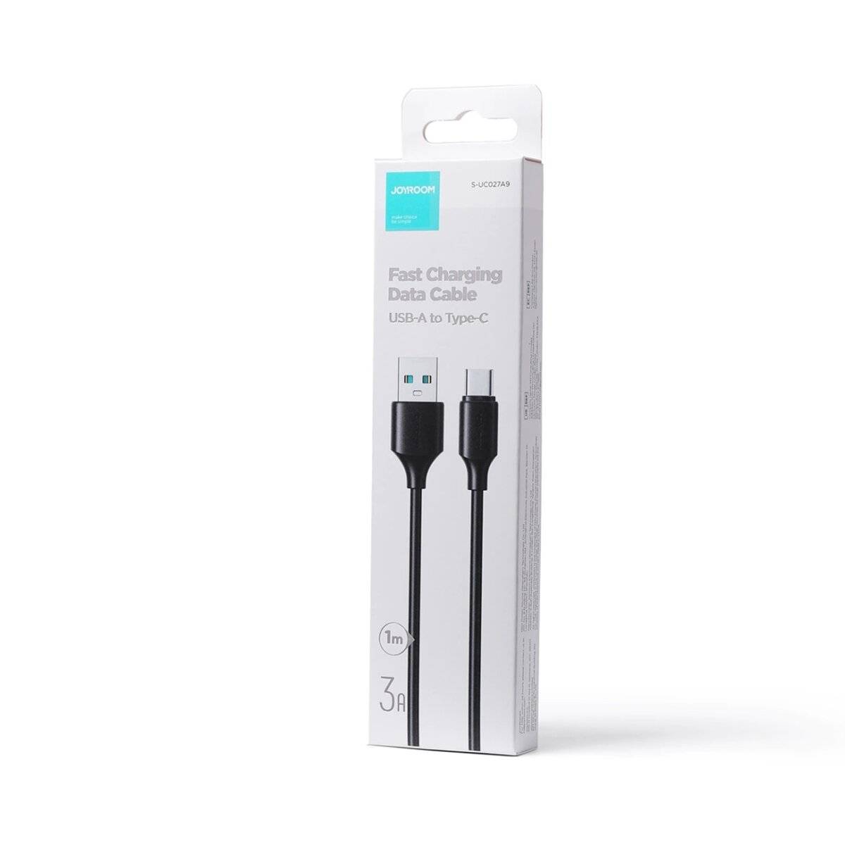 Ladekabel / Datenkabel Joyroom Long-Lasting Series A9 USB-A / USB-C 3A-Kabel 1 m – Schwarz