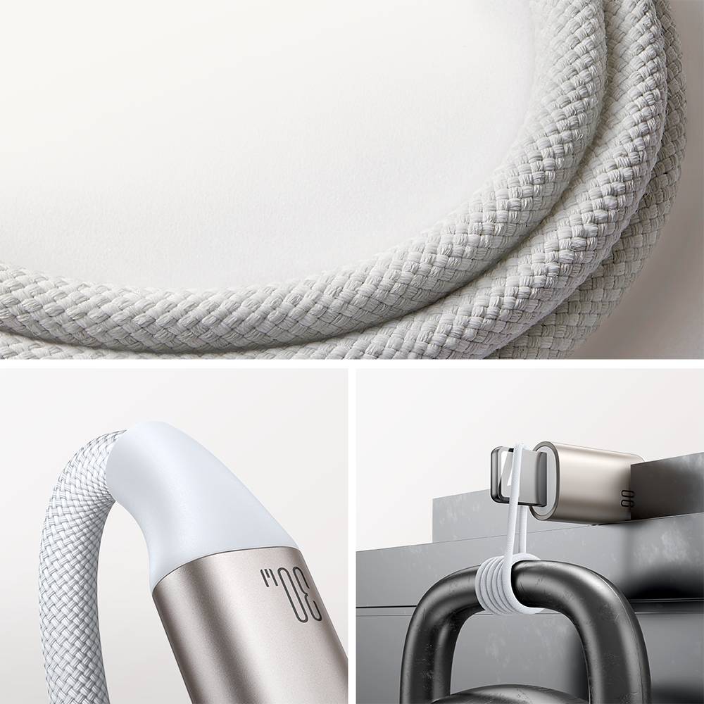 2-in-1 Ladekabel USB-C auf Lightning & Apple Watch, 30W + 3,5W, 1,5m, Weiß