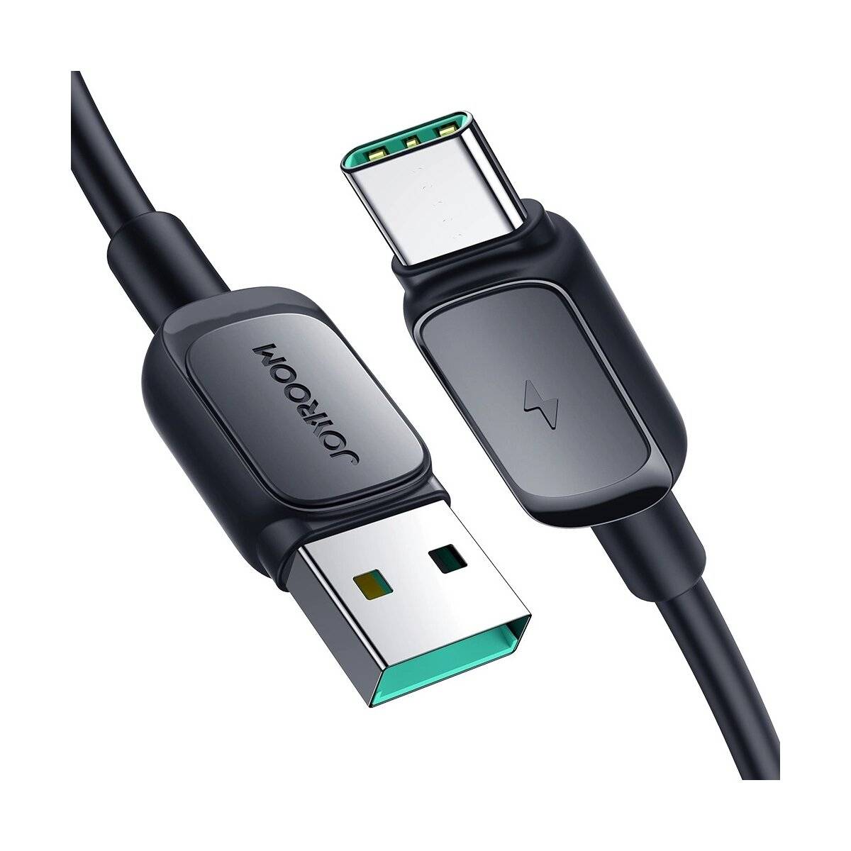 Ladekabel mit USB-A/USB-C-Anschlüssen - 3A Strom, 1,2 m Datenkabel Schwarz