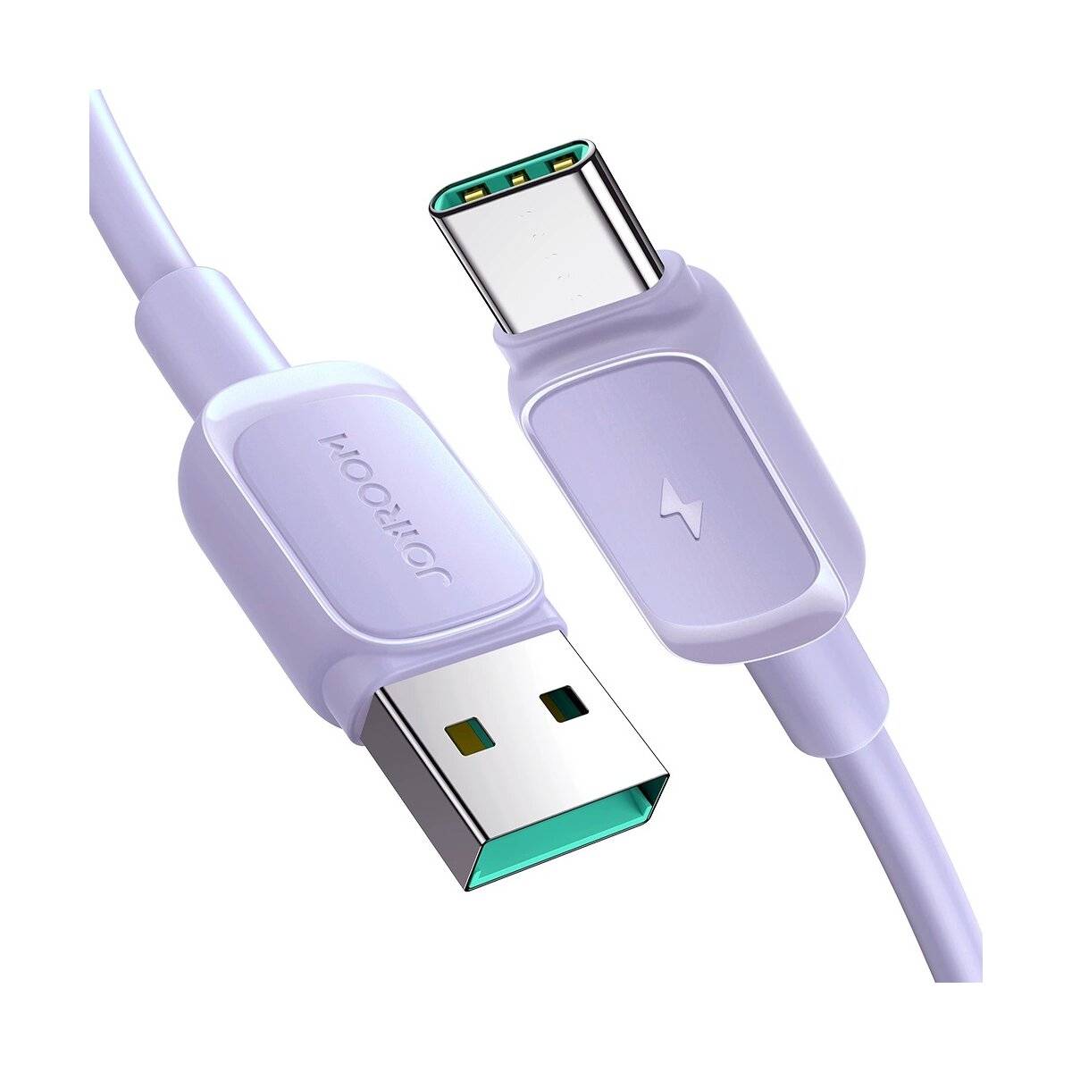 Ladekabel mit USB-A/USB-C-Anschlüssen - 3A Strom, 1,2 m Datenkabel Lila