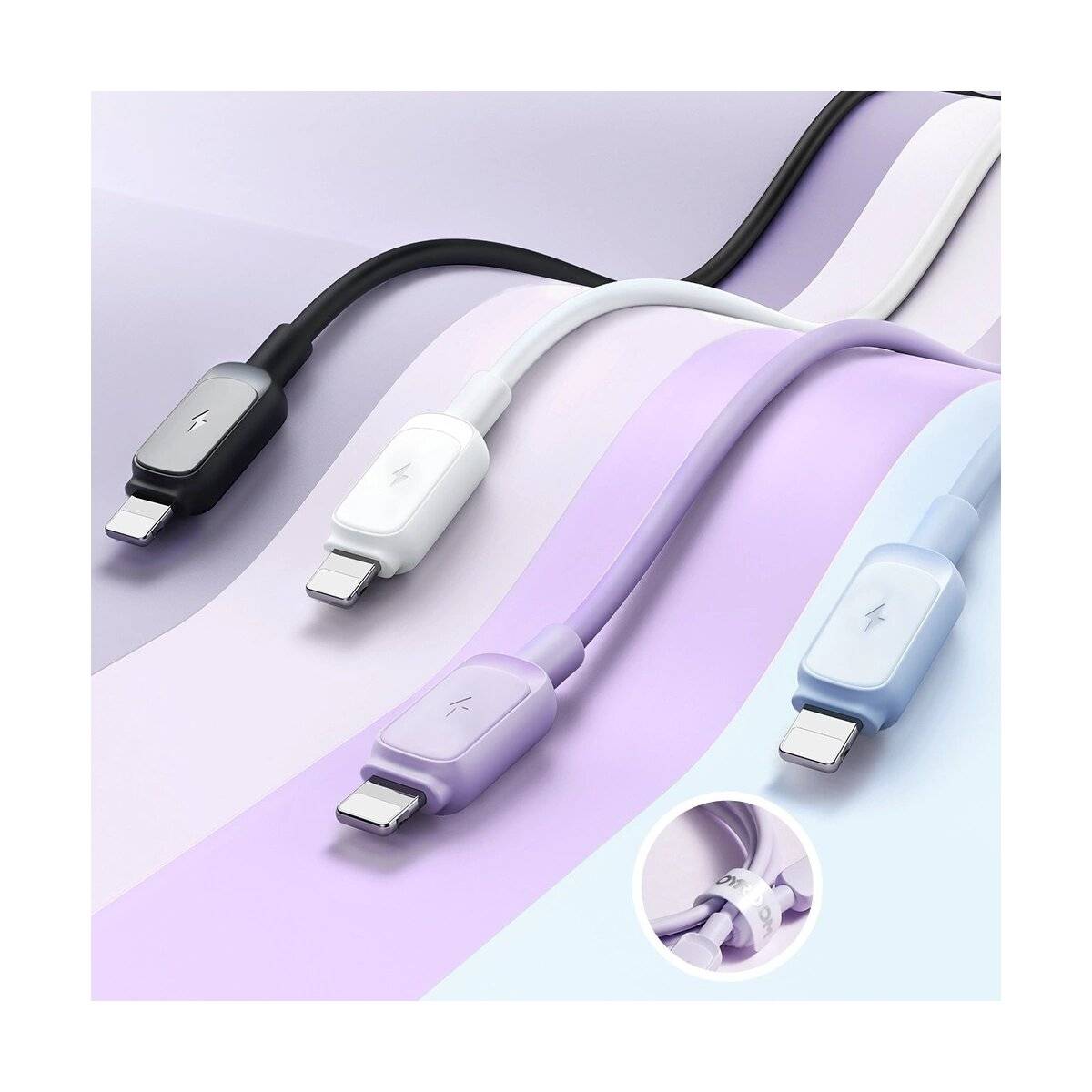 Kabel kompatibel mit iPhone /USB-A-Anschlüssen - 2,4 A, 1,2 m Ladekabel Schwarz