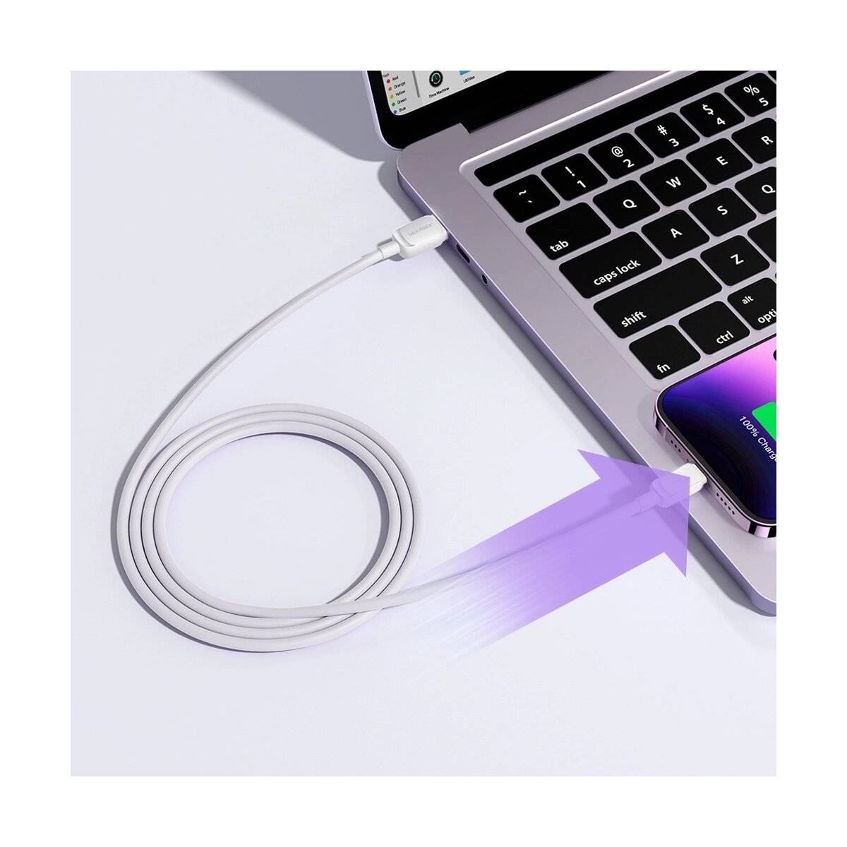 Kabel kompatibel mit iPhone /USB-A-Anschlüssen - 2,4 A, 1,2 m Ladekabel Weiß