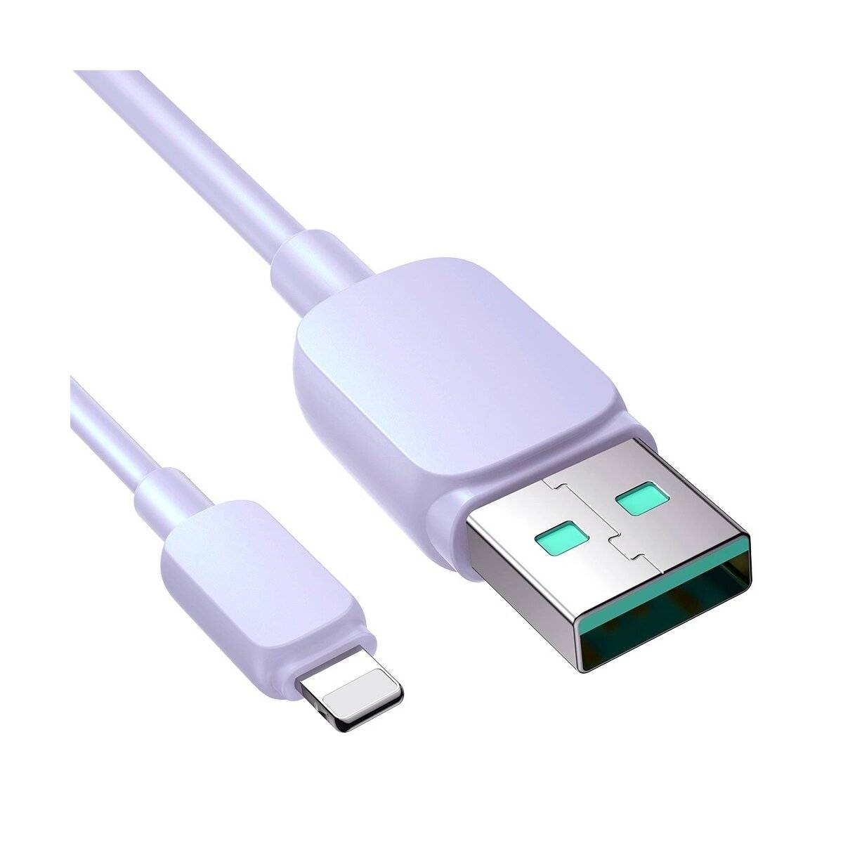 Kabel kompatibel mit iPhone /USB-A-Anschlüssen - 2,4 A, 1,2 m Ladekabel Lila
