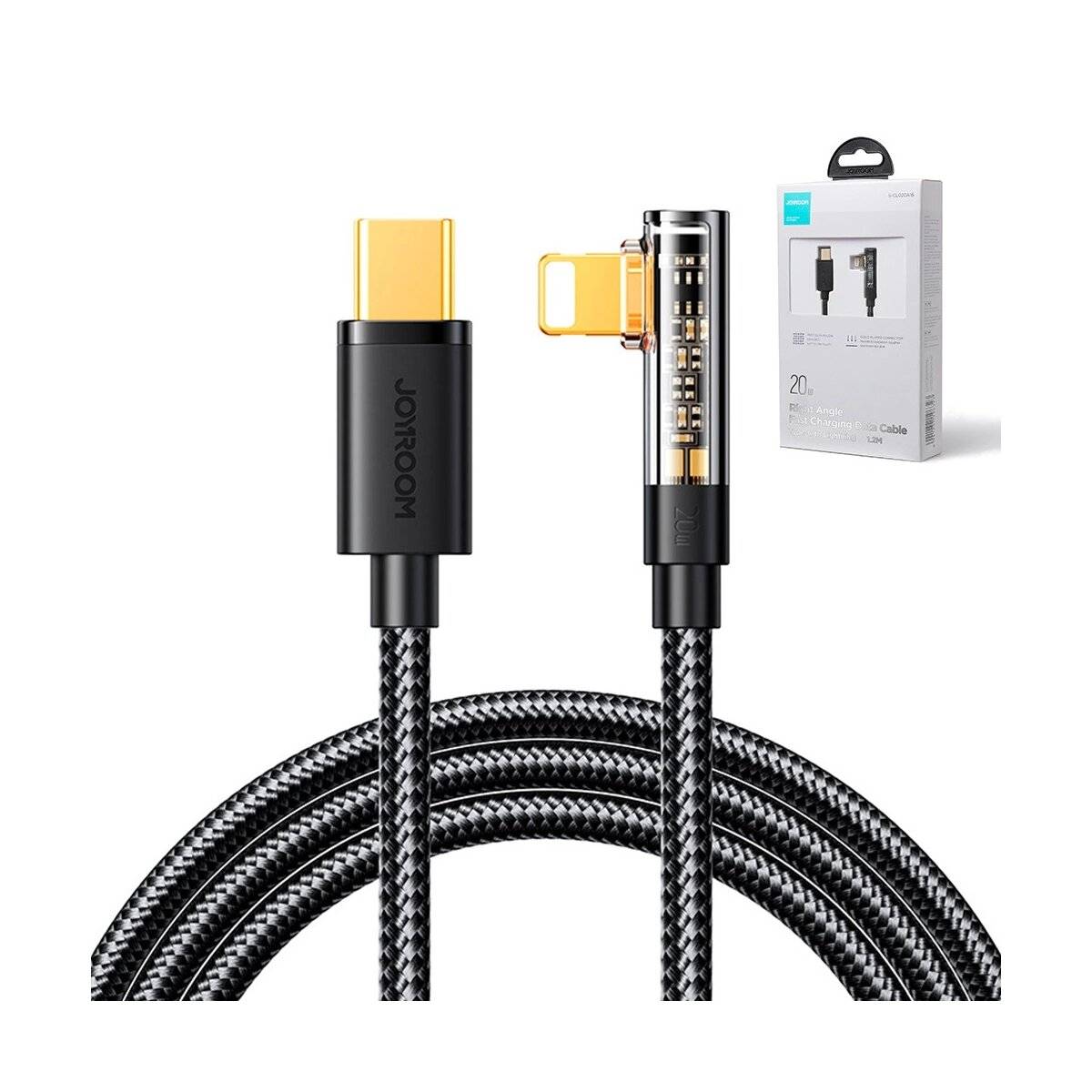 20W 1,2 m Ladekabel Schwarz mit USB-C Anschluss kompatibel mit iPhone