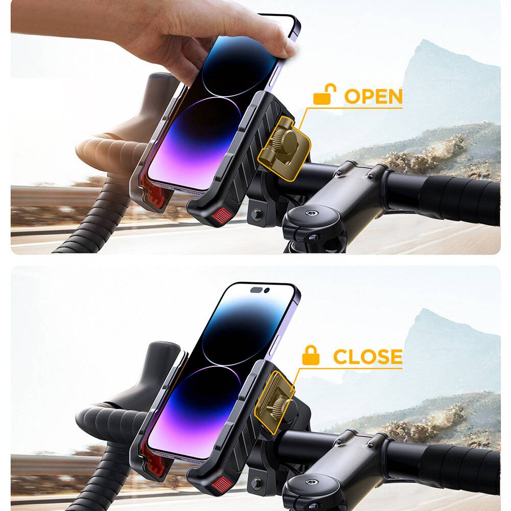 Joyroom JR-ZS266 Smartphone-Halterung für Fahrrad und Motorrad, 4.7-6.8 Zoll, Schwarz