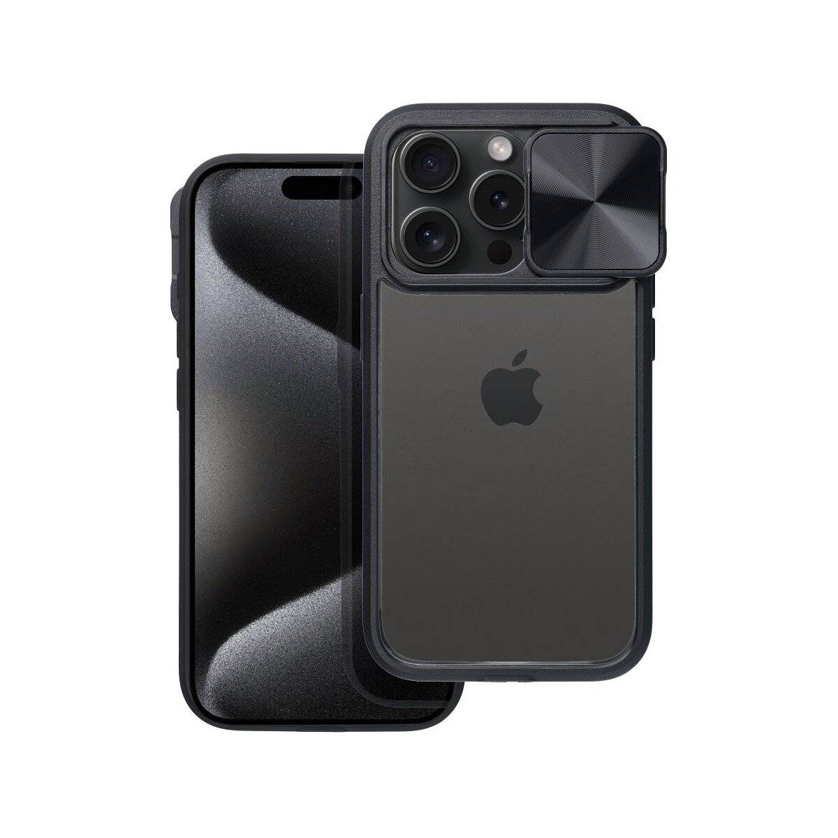 CamSlider Handyhülle mit Kameraschutz kompatibel mit iPhone 16 Schwarz