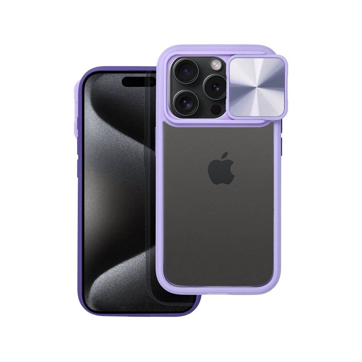 CamSlider Handyhülle mit Kameraschutz kompatibel mit iPhone 16 Pro Lila