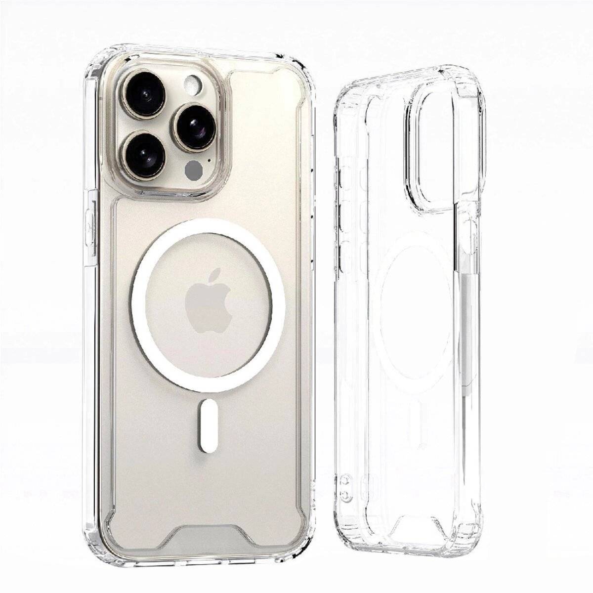 Clear Corner Case Handyhülle kompatibel mit MagSafe Transparent kompatibel mit iPhone 16