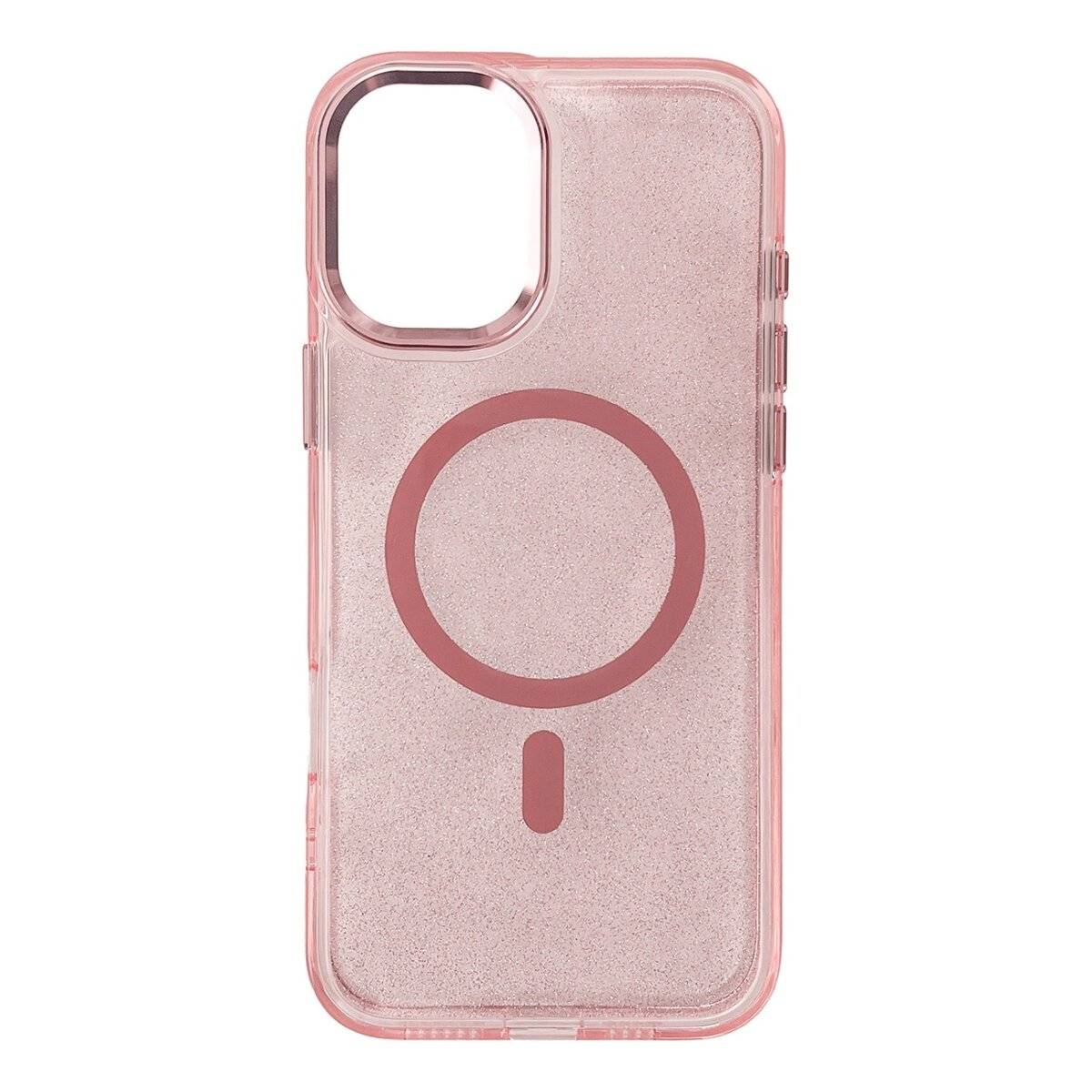 Glitter Case kompatibel mit MagSafe Glitzer Handyhülle kompatibel mit iPhone 16 Rosa