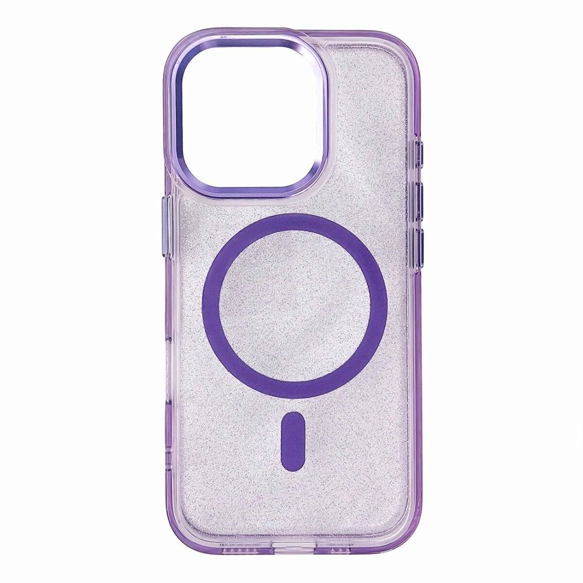 Glitter Case kompatibel mit MagSafe Glitzer Handyhülle kompatibel mit iPhone 16 Lila